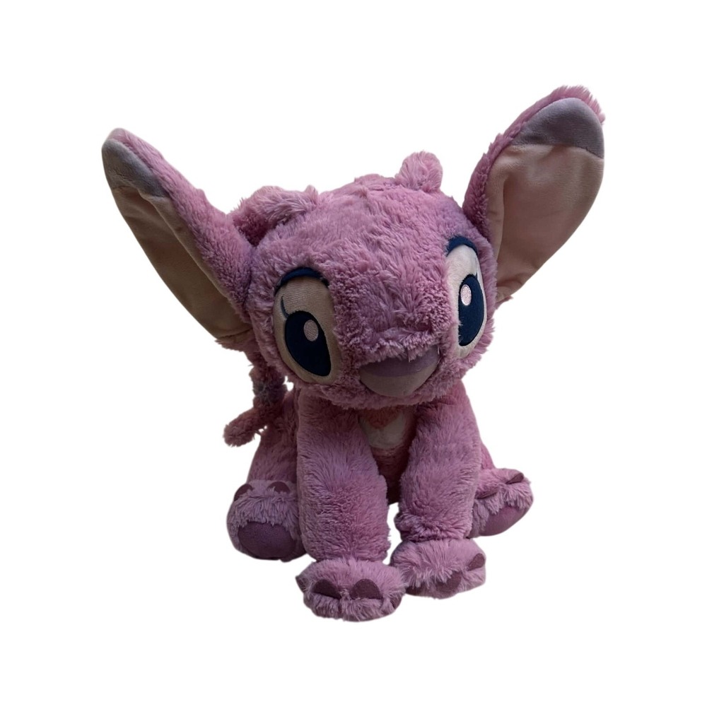 Disney Store Lilo & Stitch Angel Pink Purple Plush Stuffed Animal Toy Around 14"